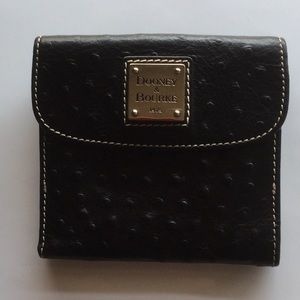 Dooney & Bourke Black Ostrich Leather Wallet
